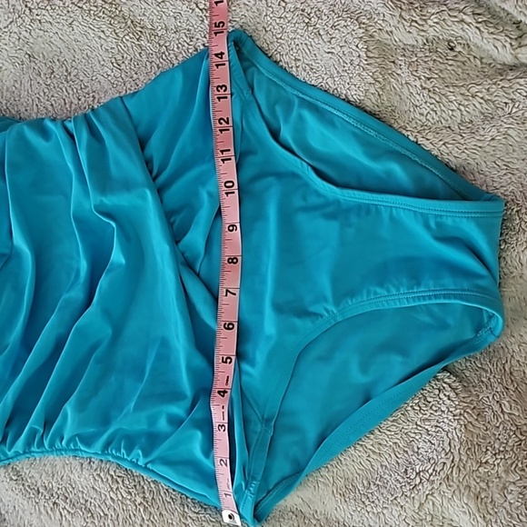 Spanx MD Love Your Assets Turquoise One-Piece Swimsuit - Picture 2 of 10